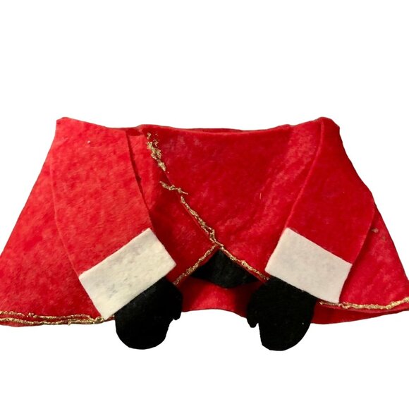 Two Vintage Handmade Craft Pieces Santa Head and Clothing Used - Picture 2 of 12